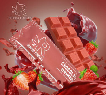 Ripped Edibles – Strawberry Chocolate (400mg THC)